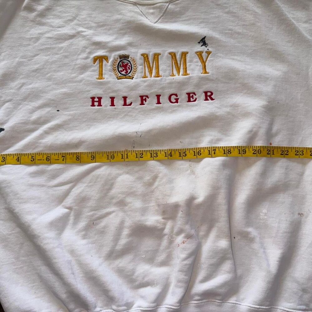 Tommy-hilfiger Men's White and Cream Sweatshirt